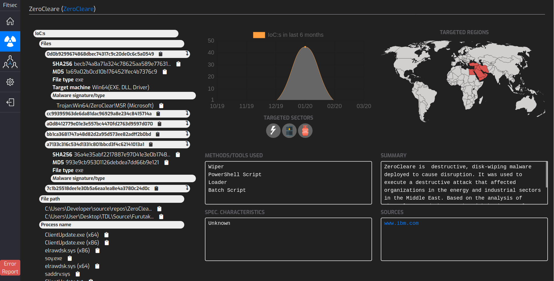 Settings page